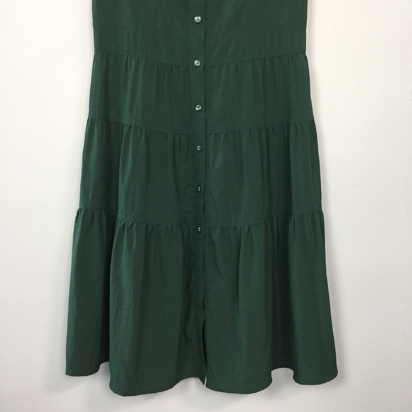 asifeir Tiered Button Down Cap Sleeved Midi Dress - Picture 5 of 15